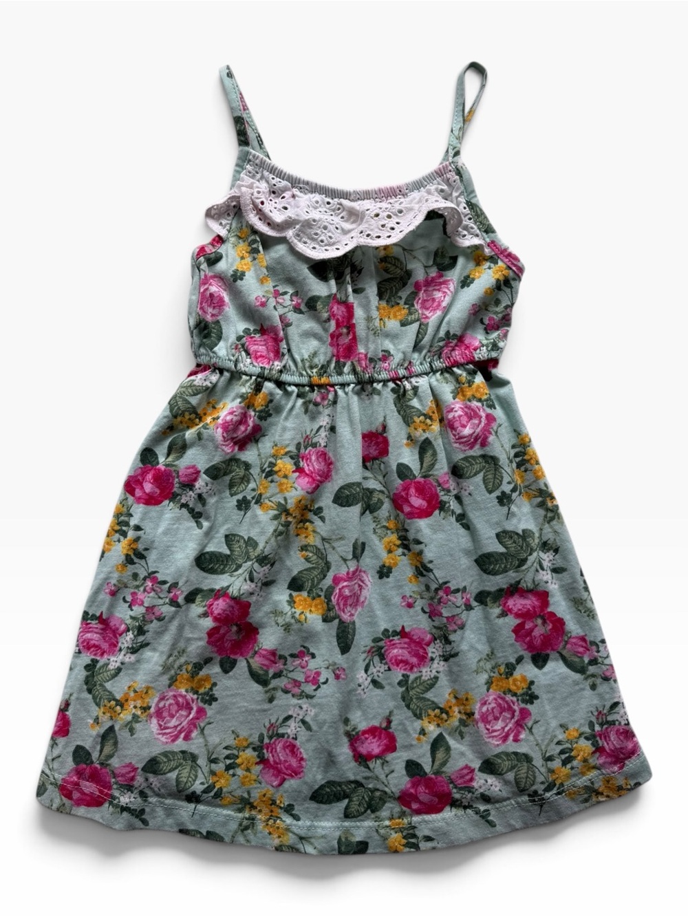 Vince Camuto Pink Rose Print Spaghetti-Strap Dress on Mint
